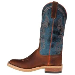 Anderson Bean Men's Crazy Horse Leather Briar Vamp W/ 13in. Danube Mad Dog Top Cowboy Boot -Justin Boots Shop S3000 2